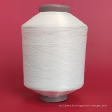 factory outlet white semi dull FDY twisted 100% recycled polyester yarn for ribbon